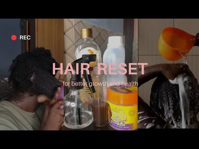 HAIR RESET| washday routine for better growth | ASMR RELAXING WASH DAY ROUTINE