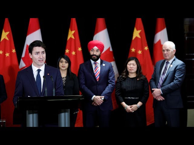 Prime Minister Trudeau holds a media availability in Beijing, China