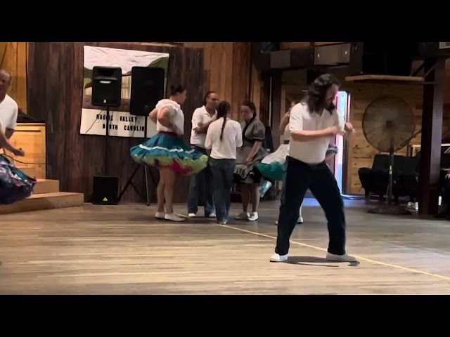 Zeb Ross and the J. Creek Cloggers - Folsom Prison Blues at Stompin Ground in Maggie Valley, NC