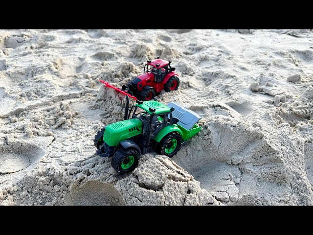 Tractors on sandy expanses: children's joys