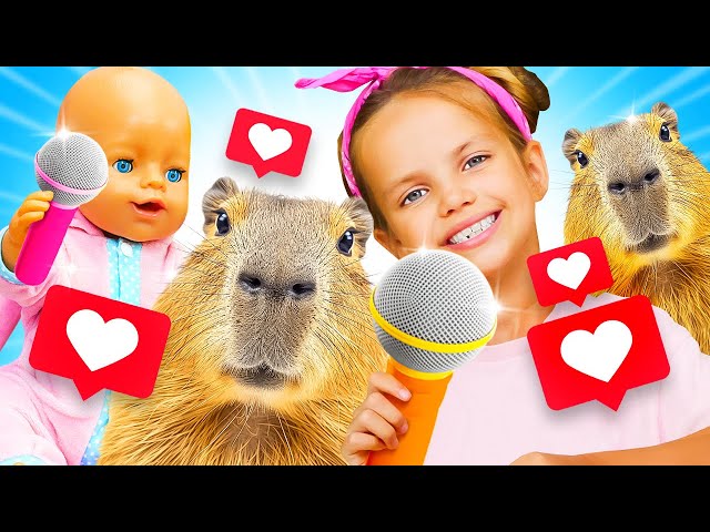 The Capybara song for kids! Kids sing, play, and have fun with baby dolls and toys for kids.