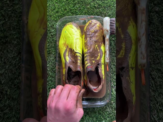 These Adidas Copa really needed a clean with our official brush in ASMR! ⚽️Link in bio 🪥