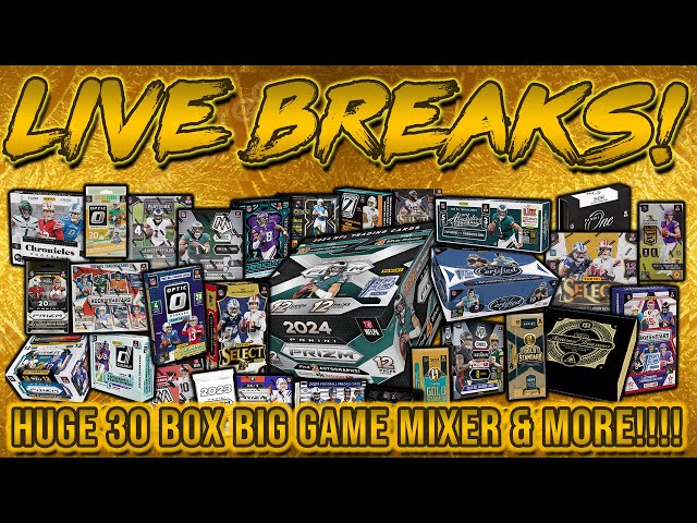 BIG GAME BREAKS!!!! | 30 Box & 15 Box NFL Mixers + WWE + Leaf Ult. Sports & More (RGL 3778-3786)