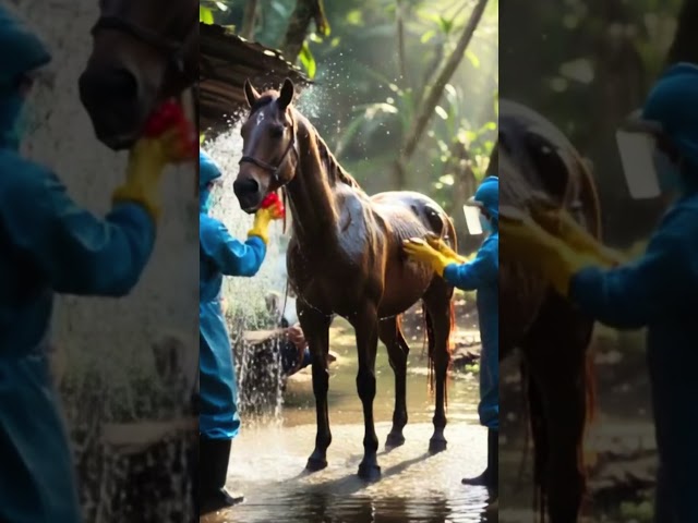 Horse Stung by Bee Gets Rescued Heartwarming Animal Rescue Story#animals #humanity #horse #cow