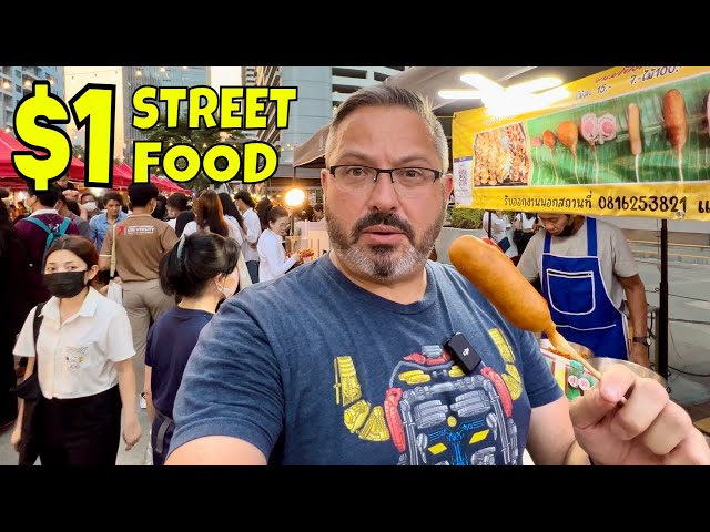 NEWEST Night Market in Bangkok SWU 🇹🇭 $1 Street Food in 2023