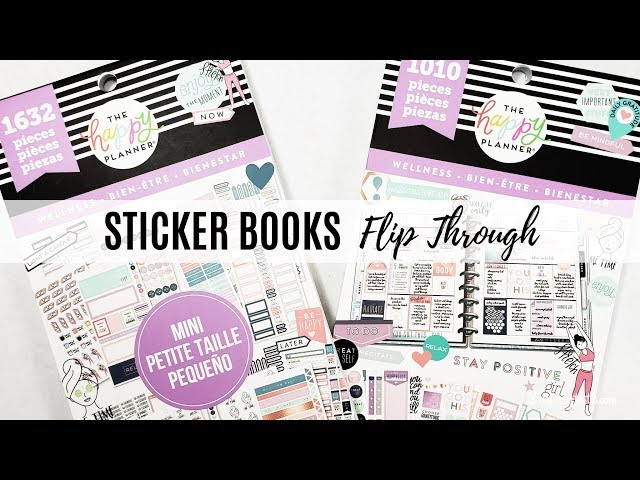 The Happy Planner Wellness Classic and Mini Sticker Book Flip Through | Scrapcraftastic