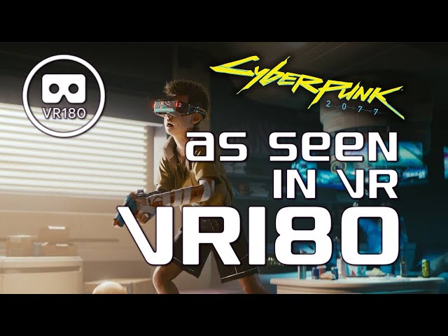 Cyberpunk2077 VR180 walking through Night City