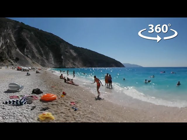 Myrtos Beach, Kefalonia, Greece - 360° VR Tourism