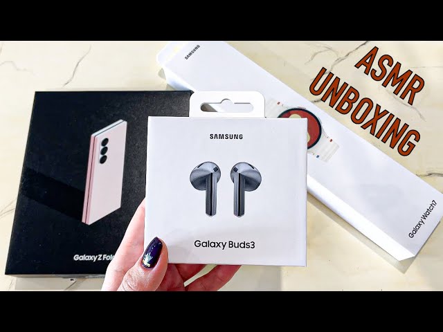 Samsung Galaxy Z Fold 6 Unboxing, ASMR sounds! Unboxing Sounds Samsung Galaxy Buds 3, Galaxy Watch 7