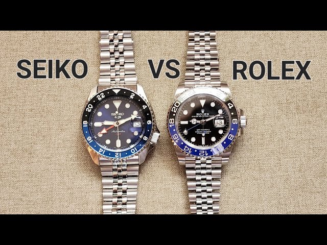 Seiko GMT Vs Rolex GMT - Comparison: SSK003 vs 126710BLNR Batgirl