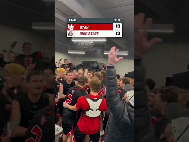 Utah Lacrosse Celebrates SHOCKING Upset at Ohio State 😱 #shorts