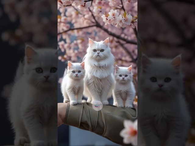 Three Cute Persian Cats Dance Happily #shorts #kucing #kucinglucu #cat #cutecat #funnycats #viral