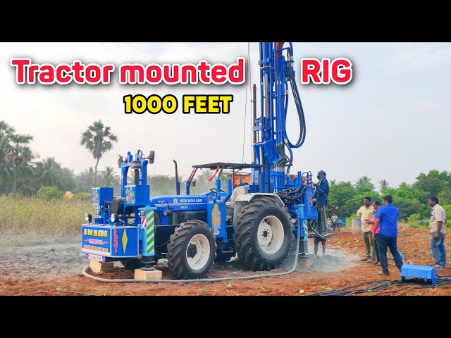 Tractor Mounted RIG performance | 1000 feet tractor rig | Operating procedure and mileage details