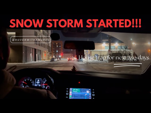 Snow storm started | Heavy snowfall from night | canada winter storm #canadavlog #winterstorm #storm