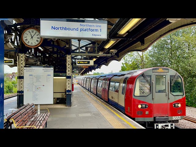 London Underground Train Northern Line at Brent Cross Station