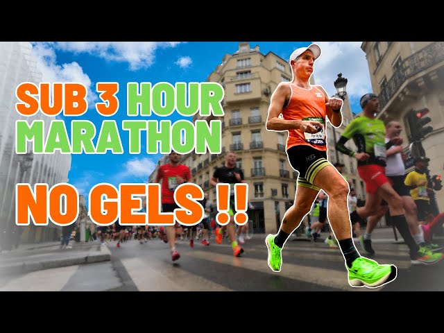 BREAKING 3 HOURS in the Paris Marathon 2023 WITHOUT GELS