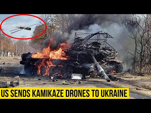 Ukrainian troops use 100 Switchblade drones that Destroys hundreds of Russian tanks!!