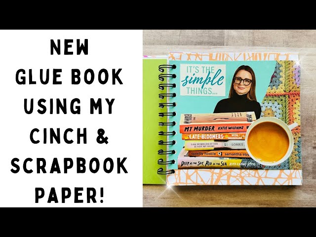 🌟NEW Glue Book made using my Cinch & Scrapbook Paper🌟✂️📓SOOOOO FUN!!!👏🏼