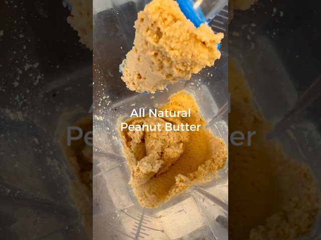 Homemade Peanut Butter in 1 Minute #peanutbutter #recipe #easyrecipe #breakfast #food #natural #eat