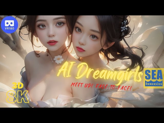 Goddess of Dream, AI Dreamgirls in 8K 3D VR180 - meet them up close, face-to-face!