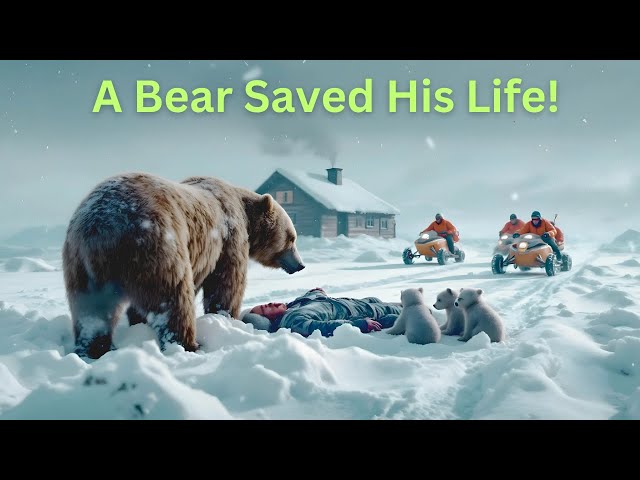 Bear Family Saves Man in Heartwarming Miracle? #trending #animals #bear #rescue