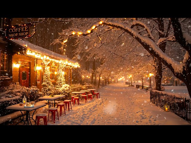 Calm Evening Ambience and Slow Soft Jazz for Relaxation, Focus 🎶 Smooth Winter Jazz for Better Mood