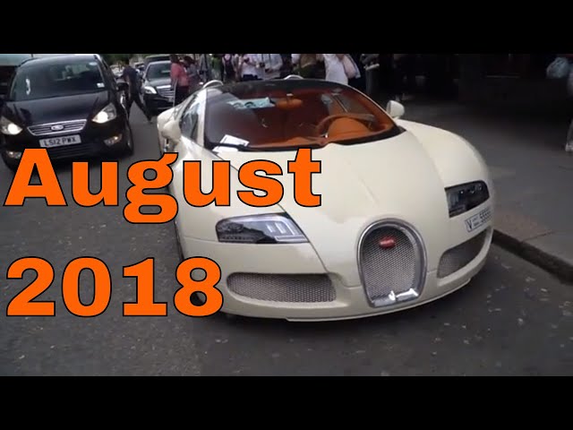 Supercars in London August 2018 Part 2 (2x Veyron, Novitec F12 revs, ...)