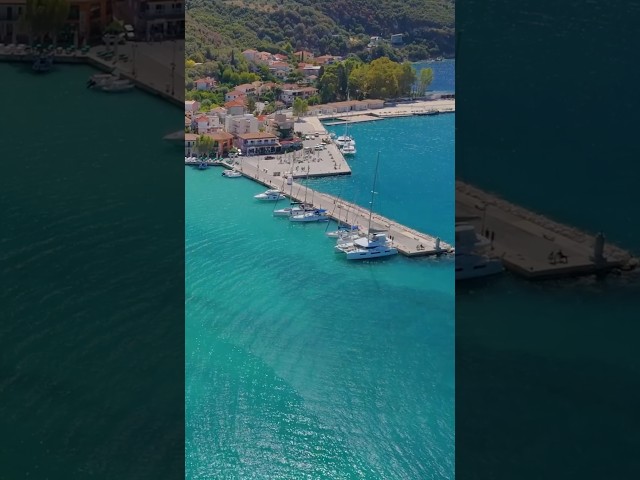 Lefkada Greece - Vasiliki Harbour | Aerial View | Greece Travel Guide  #travel #shorts #greece