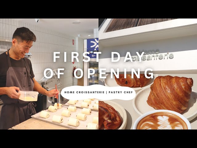 home croissanterie cafe opening vlog ☕️ | BEHIND THE SCENES: business owner & pastry chef 🥐 🧑🏻‍🍳