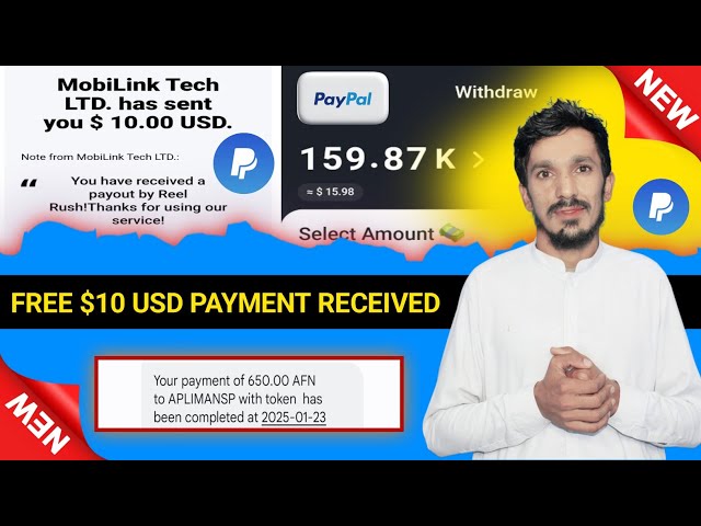 Free 10.60 USD Received From New App || PayPal New Earning App 2025 | PayPal New Earning App Payment