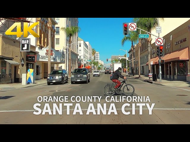 [4K] Driving Santa Ana City in Orange County, California, 4K UHD