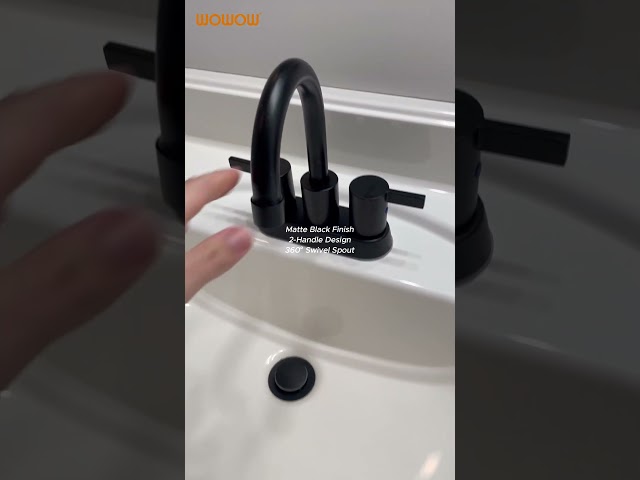 This matte black faucet is the perfect choice! #bathroom #faucet #bathroomdesign #homedecor #diy