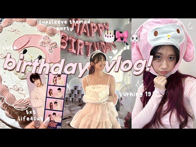 BIRTHDAY VLOG 🎂19, party with friends, beach picnic, txt life4cut, aesthetic vlog 🎀