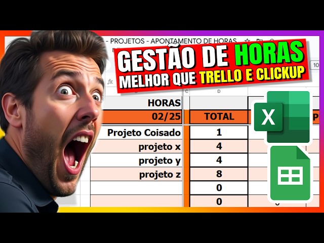 🚀Como Gerenciar Horas de Projetos com uma Planilha Simples! #GestaoProjetos #Planilha #Produtividade