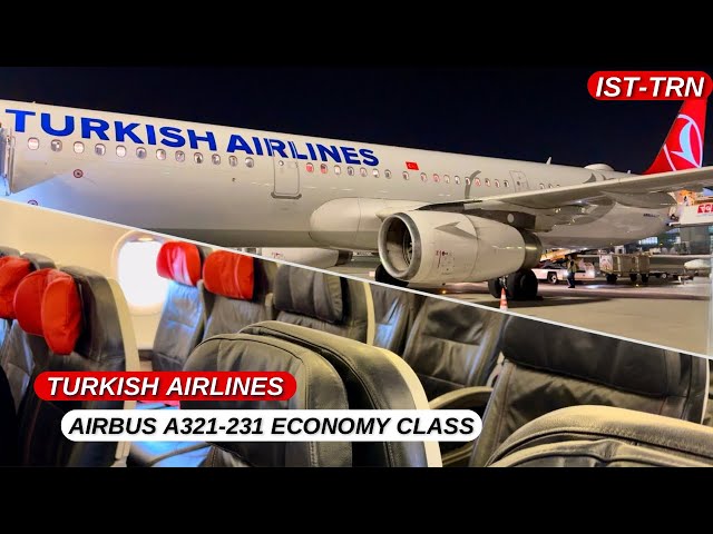 4K TRIP REPORT | TURKISH AIRLINES Airbus A321 ECONOMY CLASS | Istanbul IST to Turin