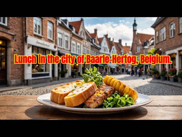 Lunch in the city of Baarle-Hertog, Belgium.