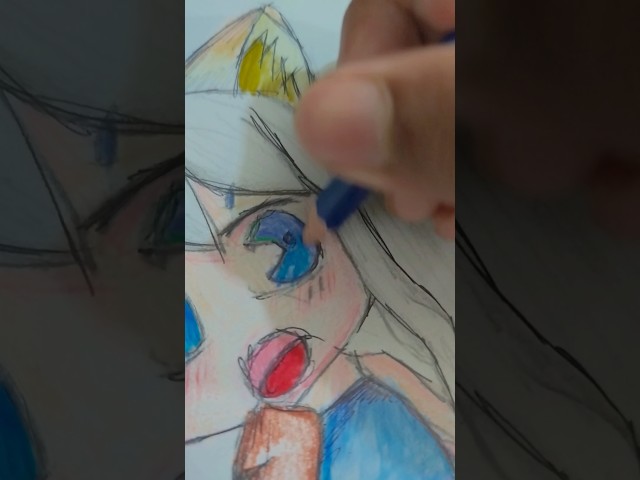 Colouring chibi anime girl#ytshorts#drawing