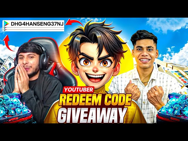 YOUTUBER'S 10,000 DIAMONDS CUSTOM GIVEAWAY 🏆 Garena Free Fire | by playing  YouTuber Giveaway 🏴‍☠️🔥