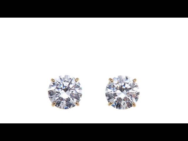 2ctw Absolute 14K Round ProngSet Stud Earrings