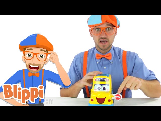 Learn the Alphabet with a Toy School Bus!! | Blippi | Cars, Trucks & Vehicles Cartoon | Moonbug Kids