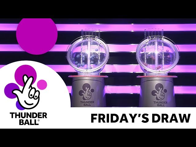 The National Lottery ‘Thunderball’ draw results from Friday 9th June 2017