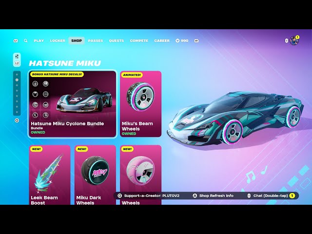 NEW HATSUNE MIKU WHEELS AND DECALS! Fortnite Item Shop Today [January 29th, 2025]