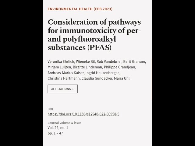 Consideration of pathways for immunotoxicity of per- and polyfluoroalkyl substances (... | RTCL.TV