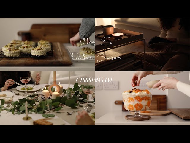 Christmas Eve Day | Christmas Dinner and Treats | Slow Living Silent Vlog | Baking Video Aesthetic