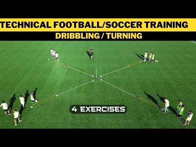 Technical Football/Soccer Training | Dribbling | Turning | 4 Exercises | U11 U12 U13 U14