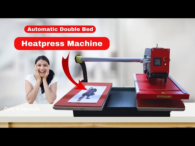 Review Automatic Double Bed Heat Press Machine #heatpressmachine