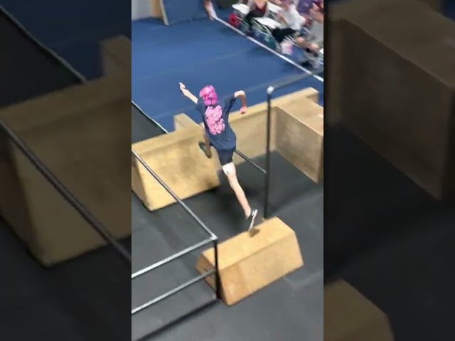 Speed parkour run by Megan McQueen @ Apex School of Movement in Denver, Colorado △