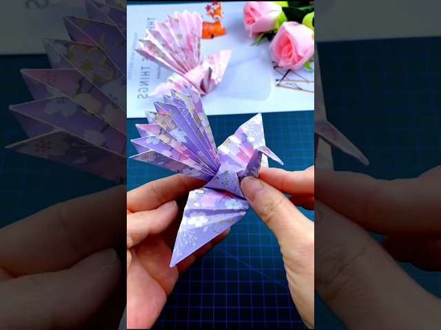 DIY Paper crane #shortsviral #papercraft #diy #diycrafts