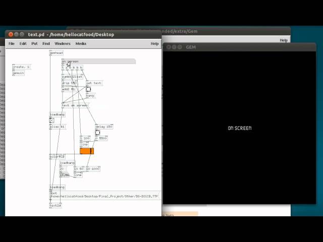 Typewriter text in Pure Data