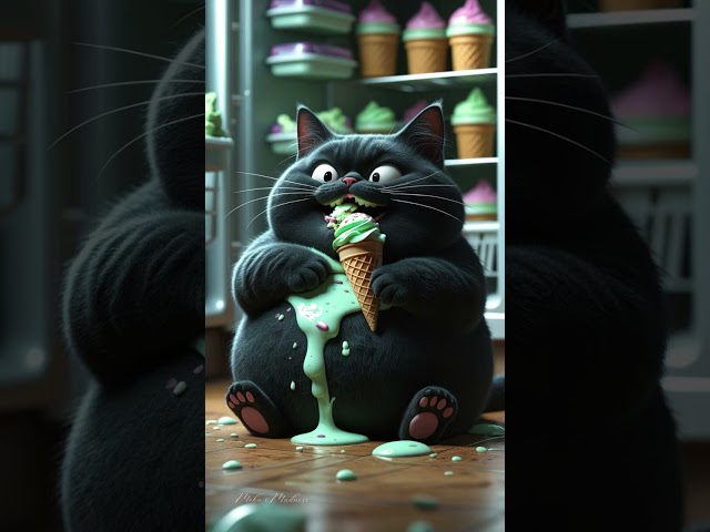 🍦🐱 Fluffy Cat Stole Ice Cream & Is Living Its Best Life! 😹🎉